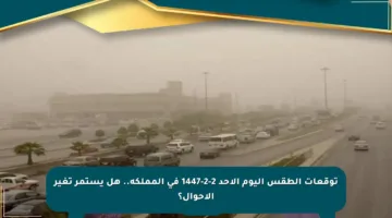 توقعات الطقس اليوم الأحد 2-2-1447 في المملكة.. هل يستمر تغير الأحوال؟
